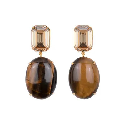 Jennifer Behr Xiomara Drop Earrings in Tigers Eye at Nordstrom | Nordstrom
