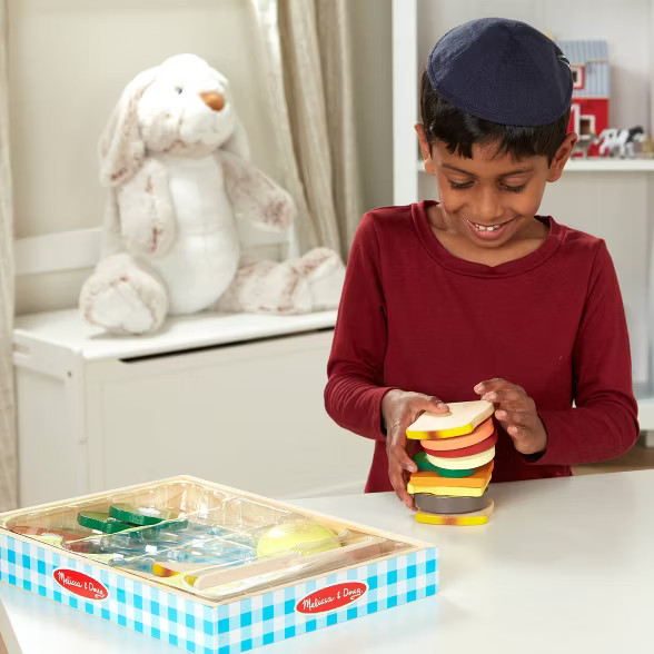 Melissa & Doug Wooden Sandwich-Making Pretend Play Food Set | Target