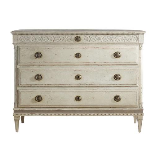French Country Dresser | Larry French Country Antique Cream 4-Drawer Dresser | Kathy Kuo Home