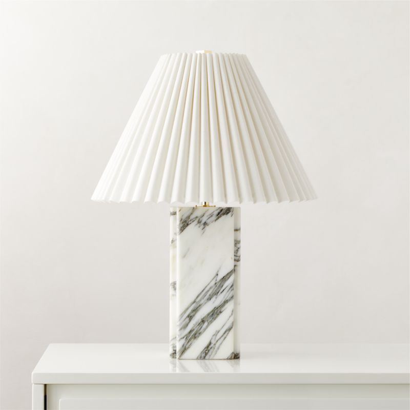 Bianca White Marble Table Lamp + Reviews | CB2 | CB2