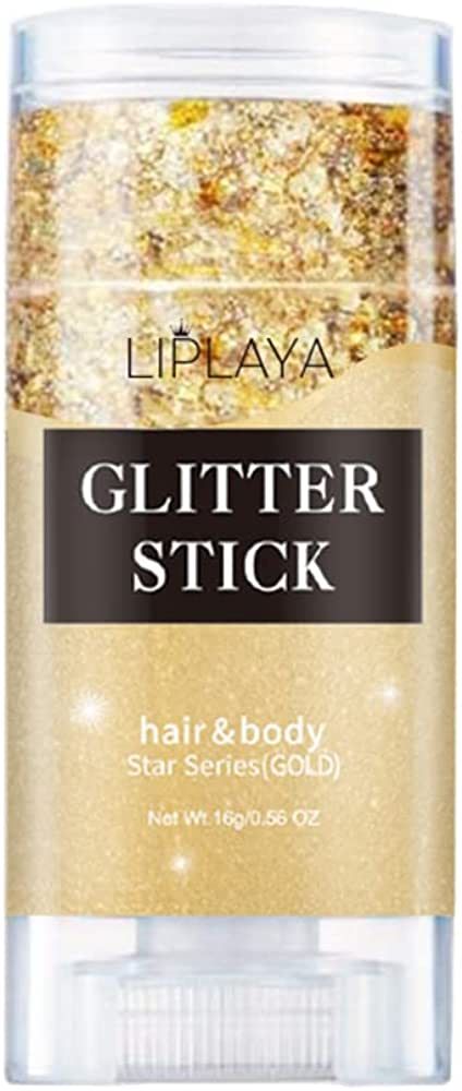 Mysense Gold Body Glitter Stick,Face & Hair Chunky Glitter Gel,Holographic Cosmetic Glitter Sequi... | Amazon (US)