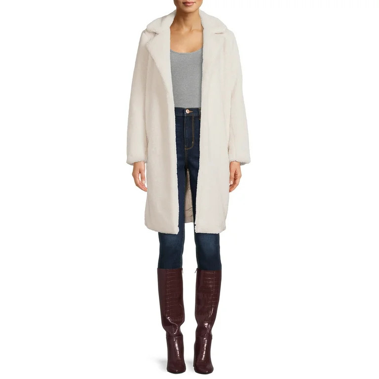 Mark Alan Women's and Women's Plus Size Sherpa Wrap Coat | Walmart (US)