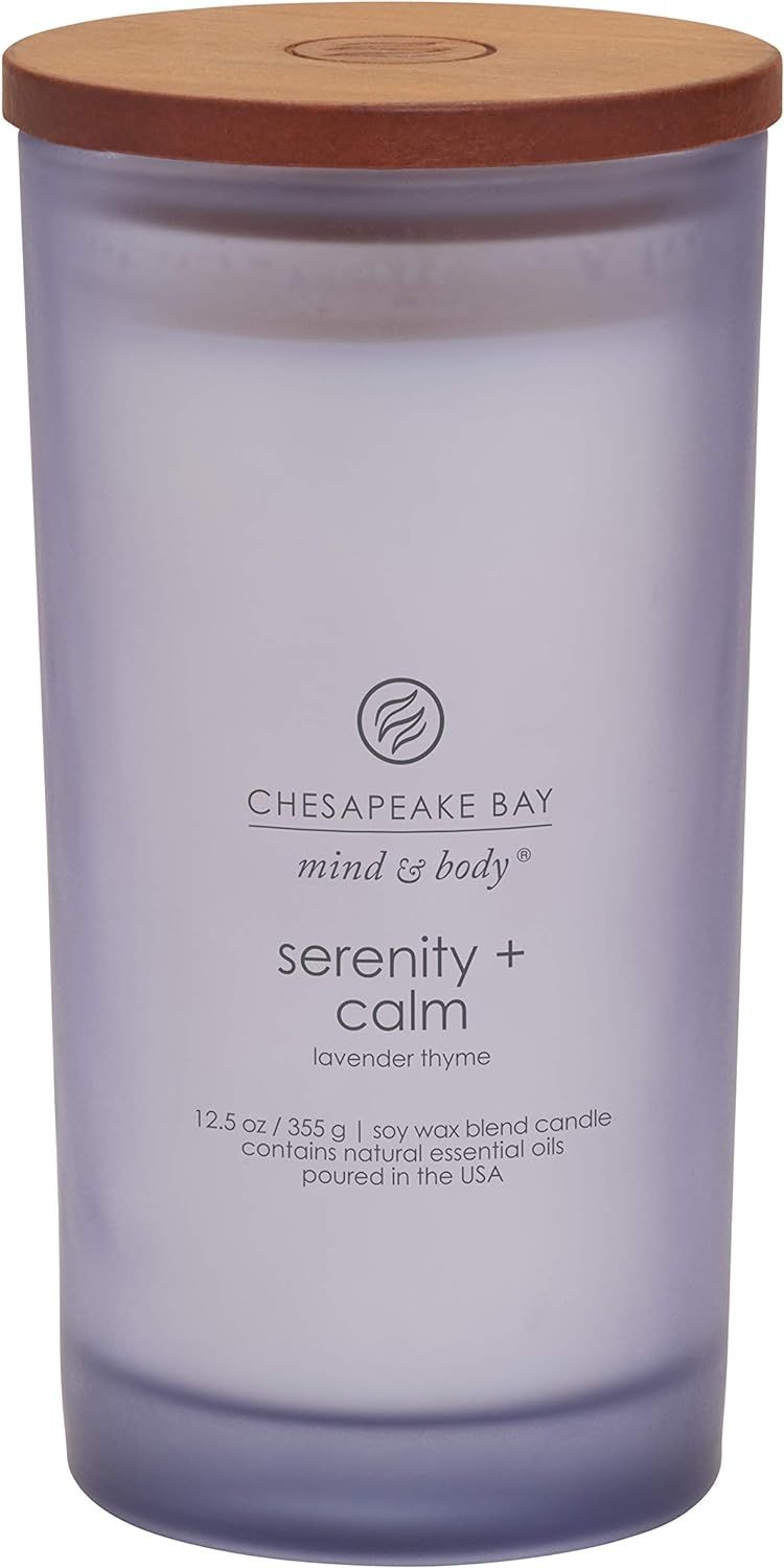 Chesapeake Bay Candle Scented Candle, Serenity + Calm (Lavender Thyme), Large Jar, 12 Ounce, Home... | Amazon (US)