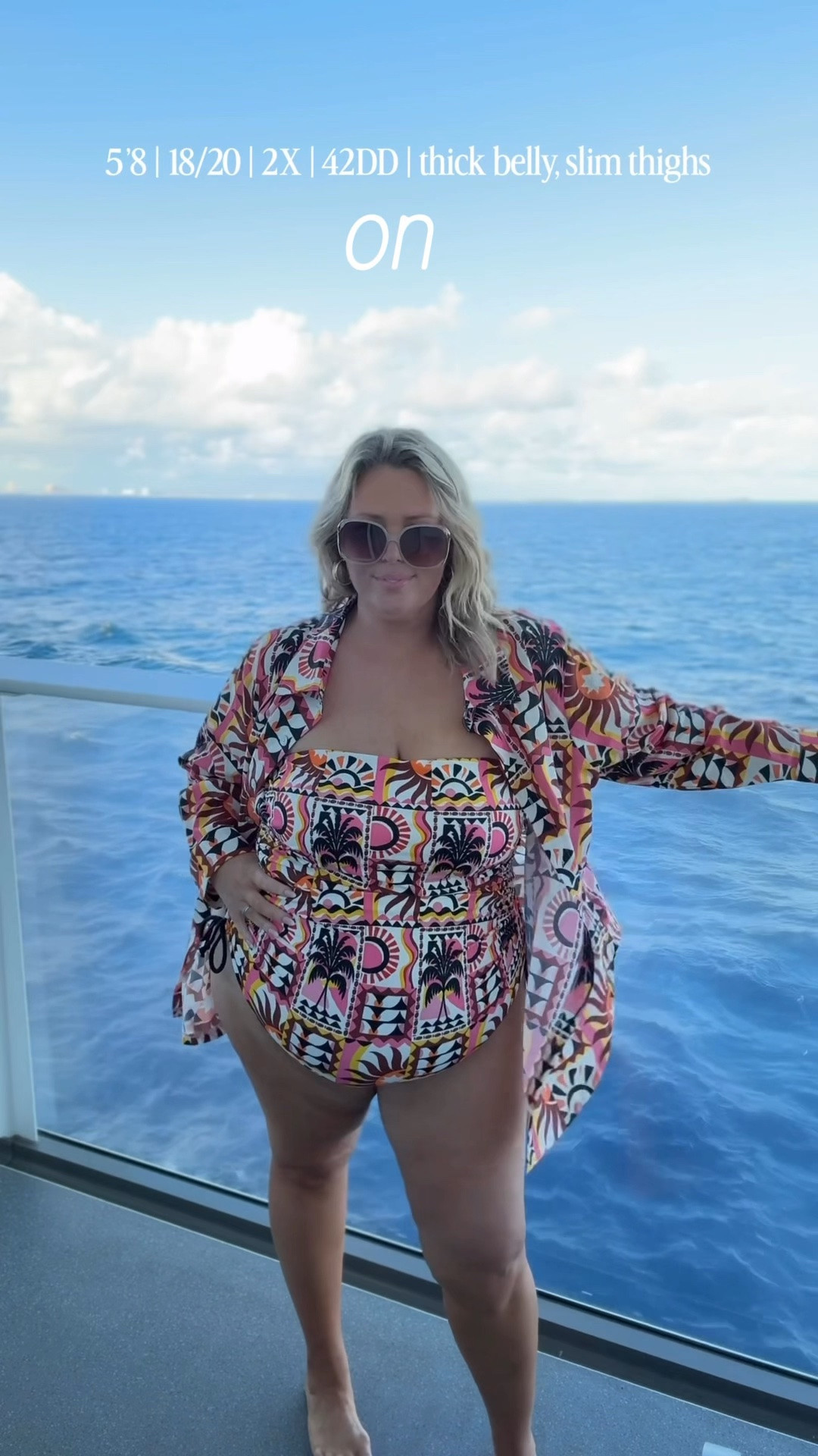 Wearing a size 22 or 42DD. Swimsuits, plus size, vacation wear, summer fashion, outfit inspo, mom life, apron belly

#LTKPlusSize #LTKMidsize #LTKTravel