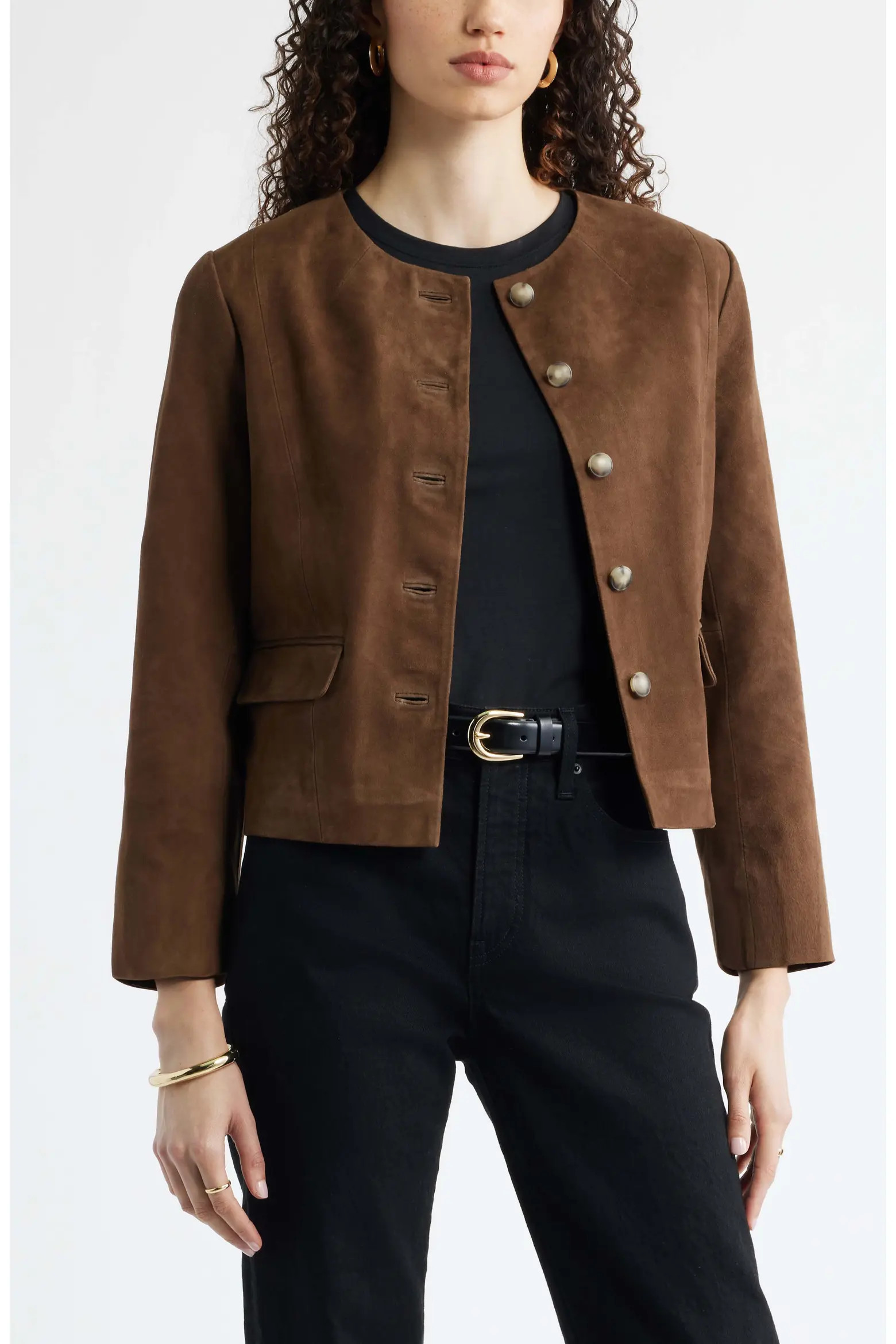 Crop Suede Jacket (Women) | Nordstrom | Nordstrom