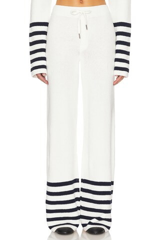 SER.O.YA Poe Pant in White & Navy from Revolve.com | Revolve Clothing (Global)