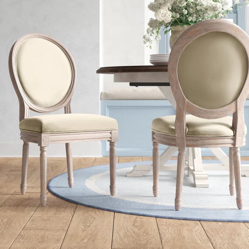 Kerwin Linen King Louis Back Side Chair (Set of 2) | Wayfair North America