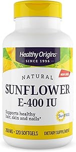 Healthy Origins Sunflower Vitamin E-400 IU, 120 Softgels | Amazon (US)