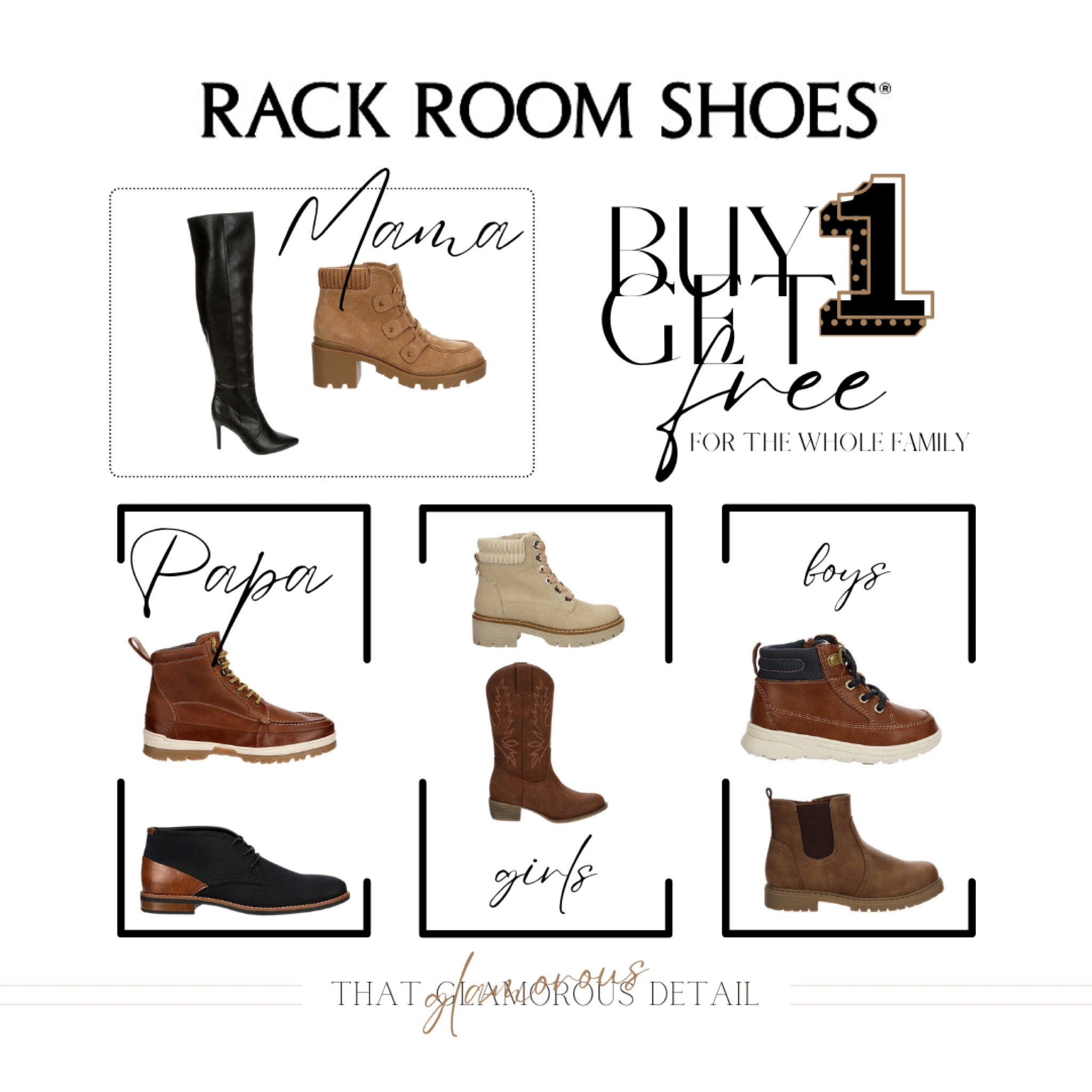 Rack Room Shoes has a BOGO on boots for the whole family! 

Shop my picks below! 
So glad you’re here babe! 

#rackroomshoes #bogoboots #familyphotos #womensboots #mensboots #girlsboots #boysboots #infant #toddler #child #winterboots #snowboots #fashionboots #kneehights #cowboyboots #dressboots #combatbooks #bootssale #bogo 

#LTKstyletip #LTKshoecrush #LTKfamily