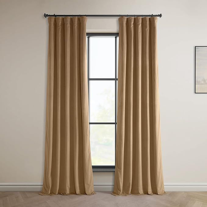 HPD Half Price Drapes Heritage Plush Velvet Curtains 108 Inches Long Room Darkening Curtains for ... | Amazon (US)