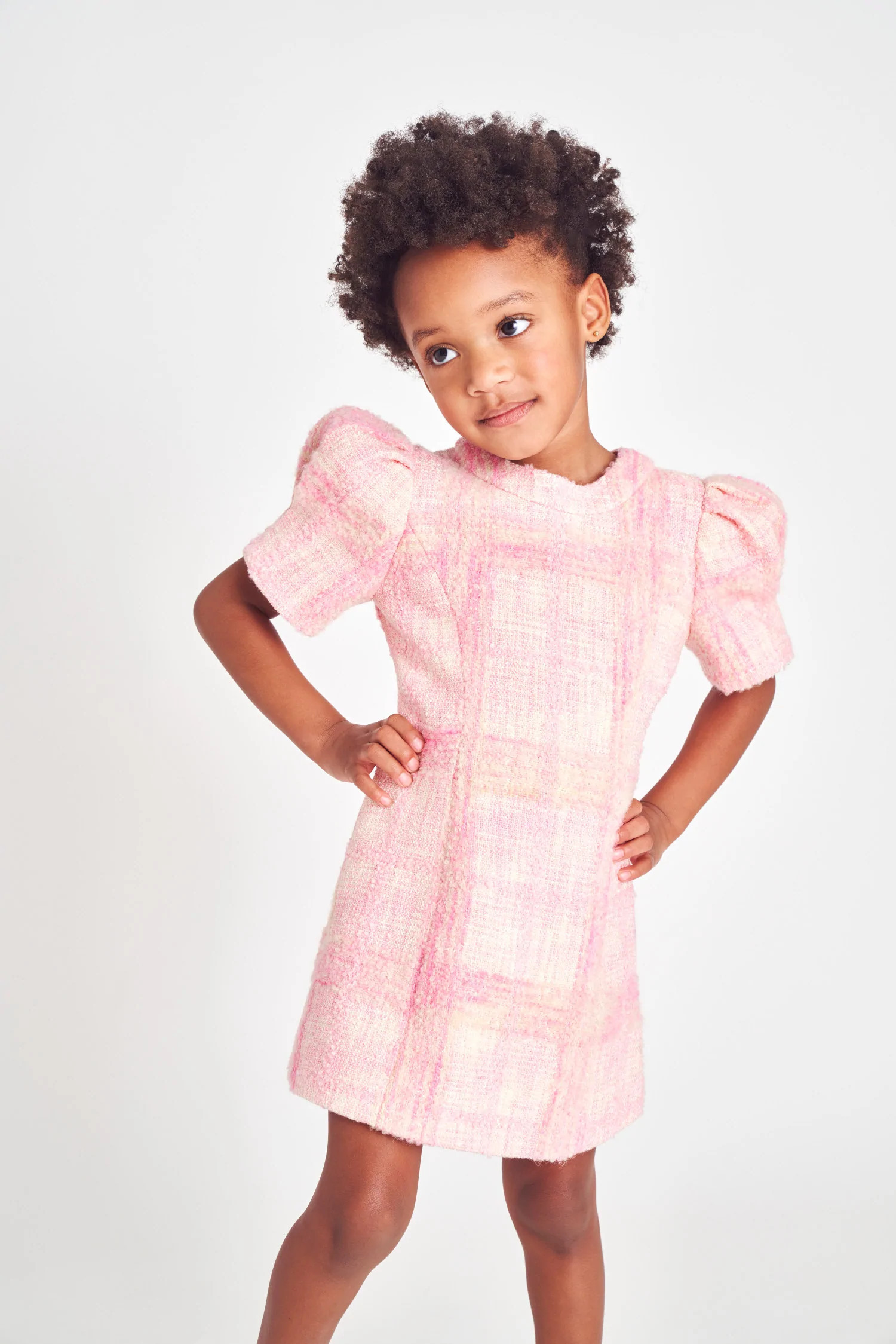 Girls Tweed Lalan Dress | LOVESHACKFANCY