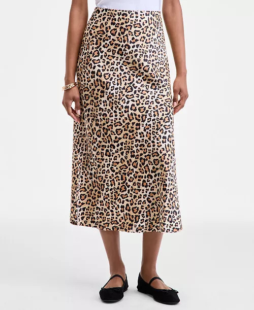 On 34th Women's Printed Midi Slip Skirt, Macy's Exclusive - Macy's | Macy's