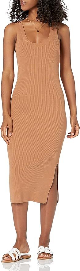 The Drop Women's Yasmin Side-Slit Midi Sweater Tank Dress | Amazon (US)