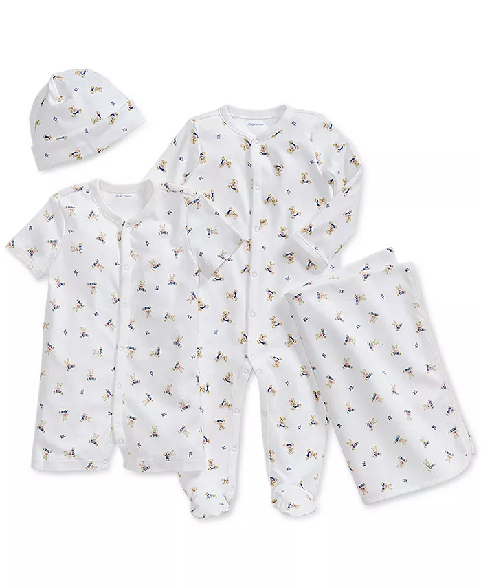 Baby Boys Polo Bear Cotton Blanket | Macy's