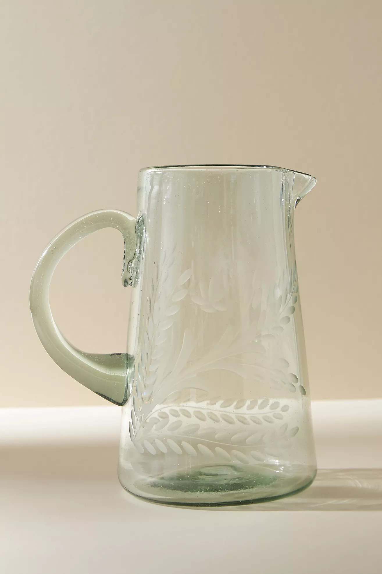 Engraved Floral Pitcher | Anthropologie (US)