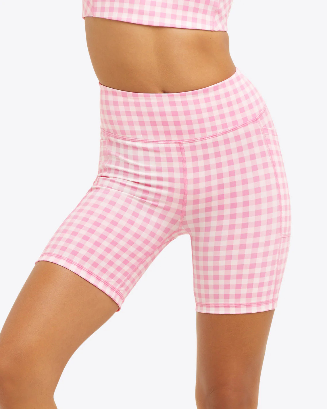 Bike Shorts in Pink Gingham | Draper James (US)