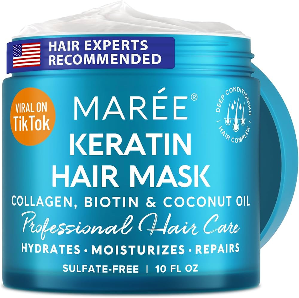MAREE Deep Hair Mask & Conditioner - Hydrating & Deep Conditioning Hair Mask with Coconut Oil & K... | Amazon (US)