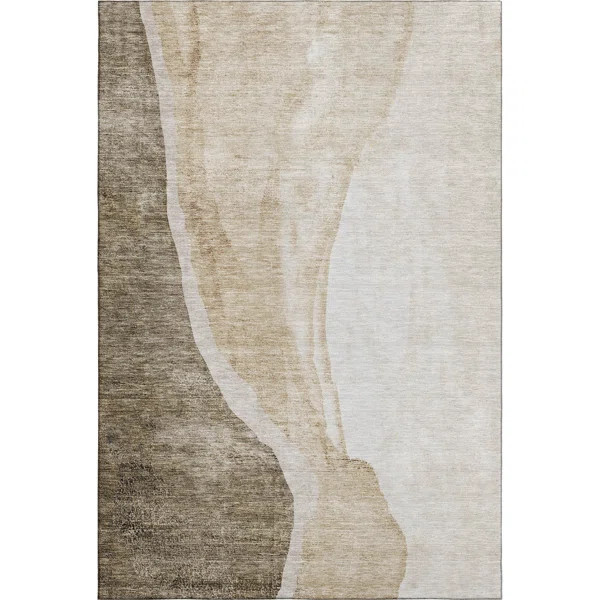 Premium Machine Washable Prisco Brown Rug | Wayfair North America