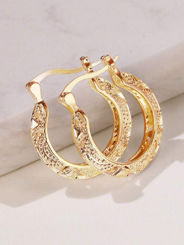 Textured Hoop Earrings | SHEIN