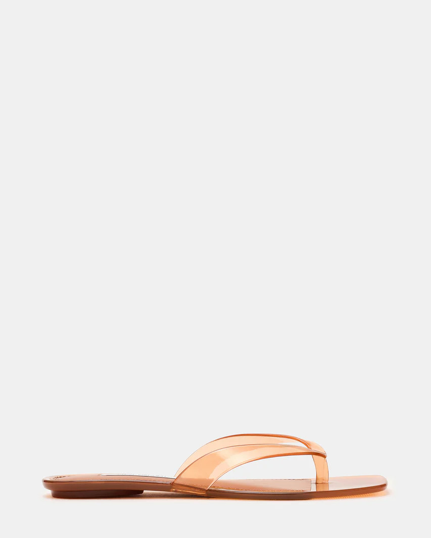 TRELLA Jelly Tan Square-Toe Thong Women's Sandal | Steve Madden (US)