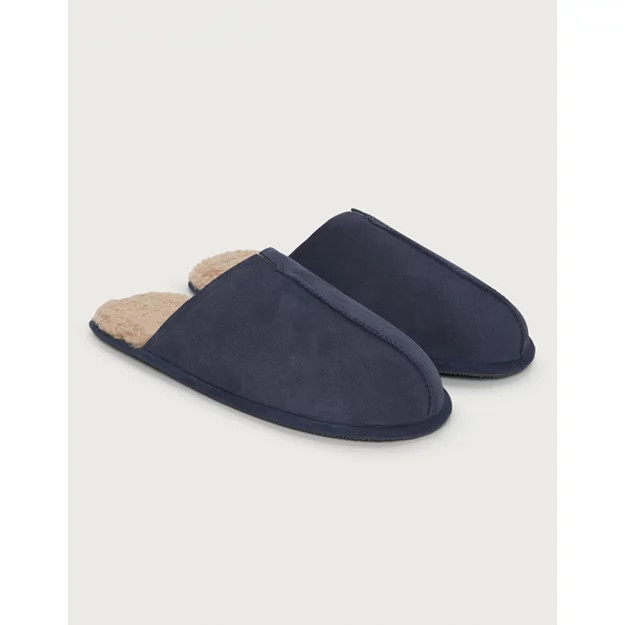Men’s Suede Mule Slippers | The White Company (UK)