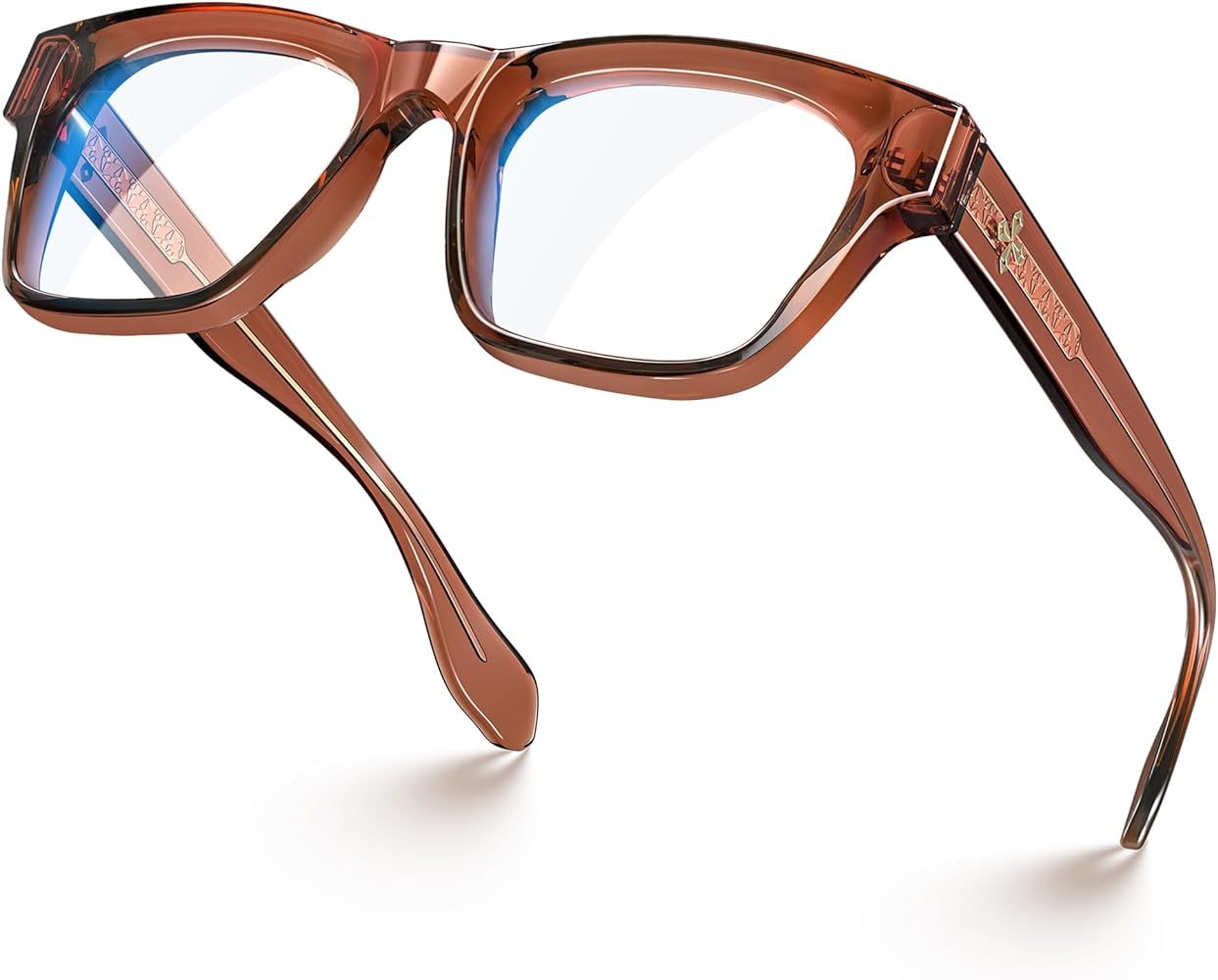 VISOONE Stylish Frame in Multiple Colors Blue Light Blocking Glasses for Men Women BONA | Amazon (US)