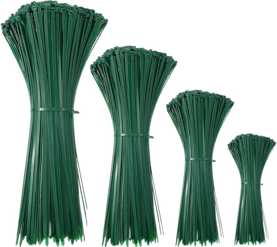 Green Zip Ties Assorted Sizes 400 Pack 4/6/8/12 Inch Cable Ties Heavy Duty Plastic Wire Ties UV R... | Amazon (CA)