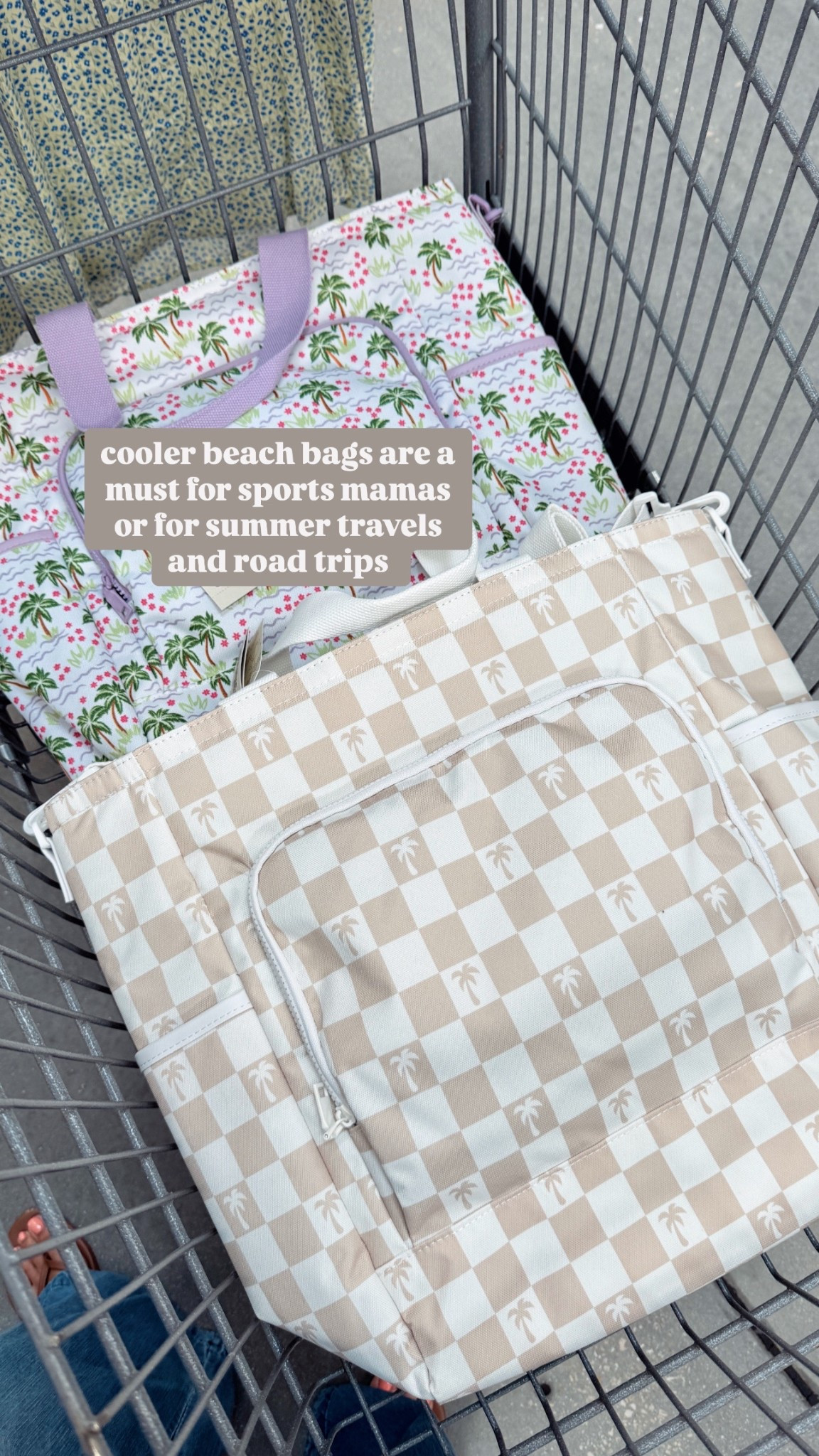 These cooler totes are so perfect! I love that they can lay flat for travel- perfect for any summer or road trips. Which print do you like? #walmartfinds 