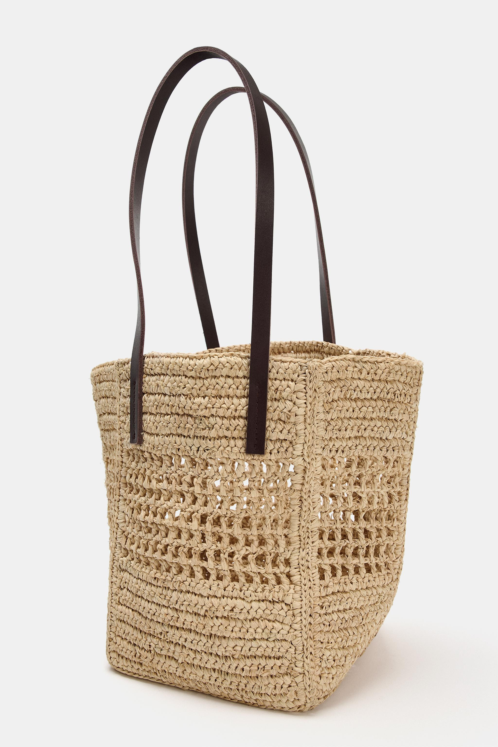 RAFFIA MINI TOTE BAG | Zara UK