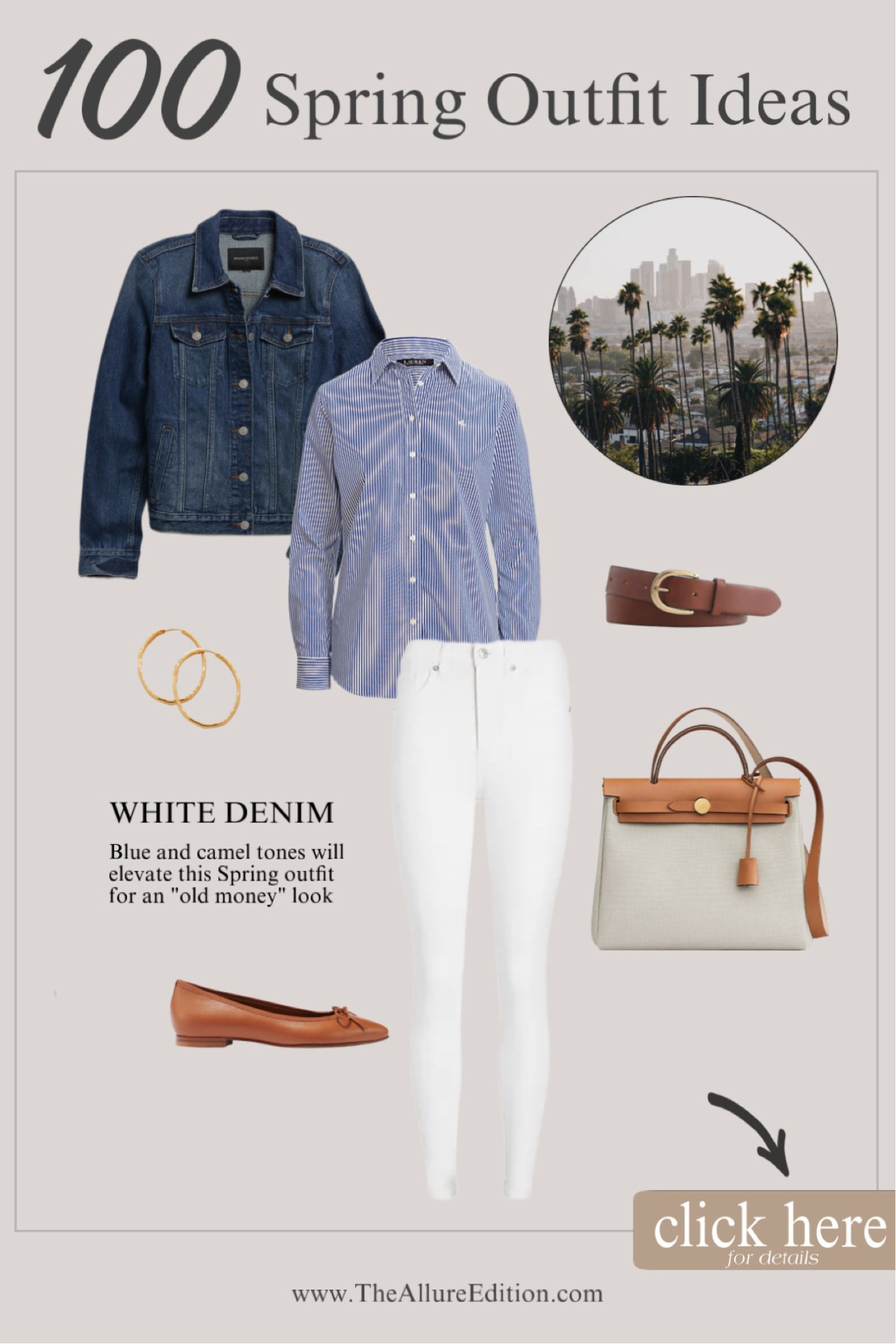 Spring Outfit idea
Spring white skinny jeans pants, old money outfit
Denim white jeans 
Brown pointy flats

#LTKSeasonal #LTKstyletip #LTKFind