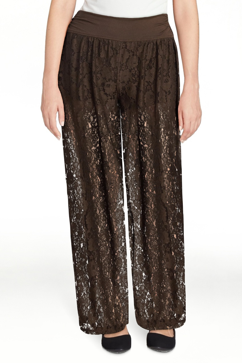 No Boundaries Lace Knit Wide Leg Pant, Women's | Walmart (US)