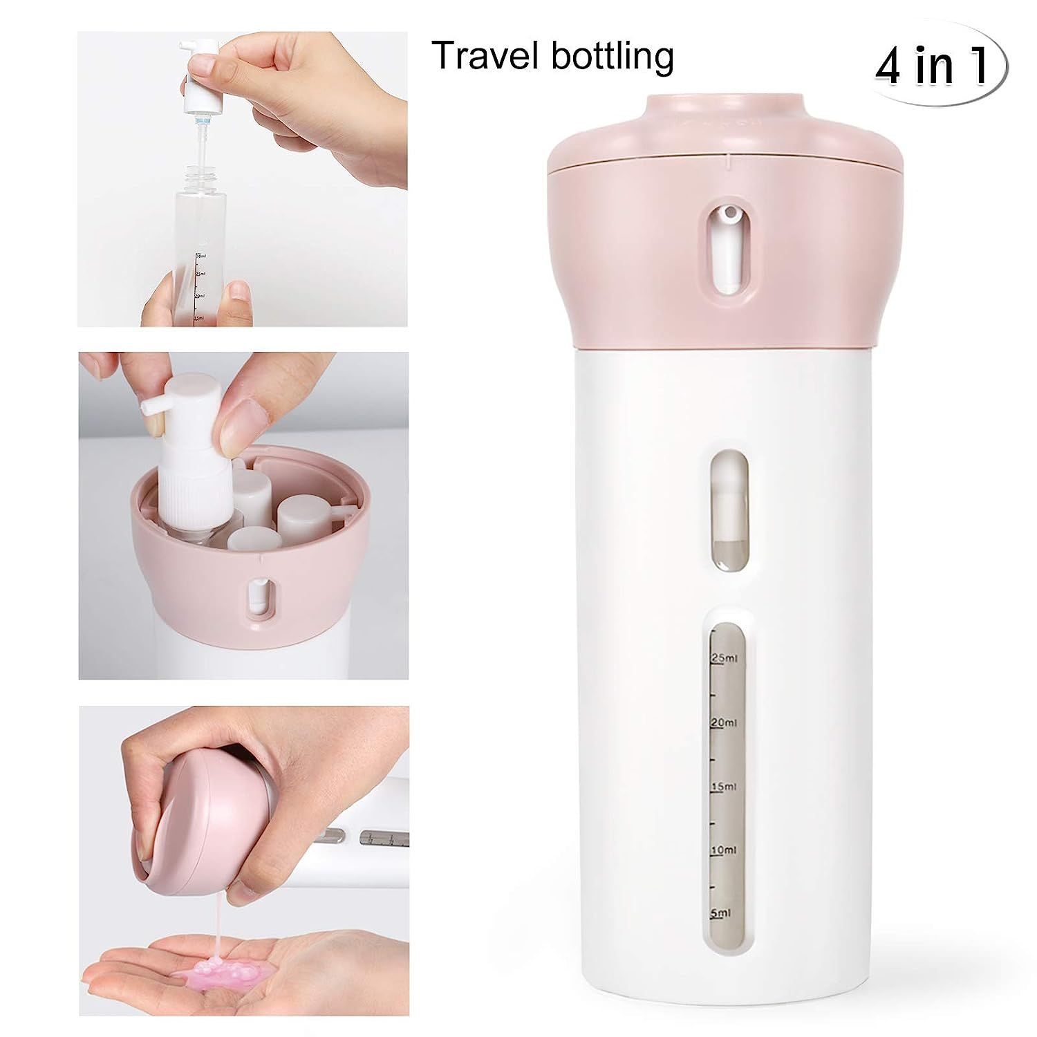 Travel Bottles,Travel portable out skin care products 4 in 1 press bottle | Amazon (US)