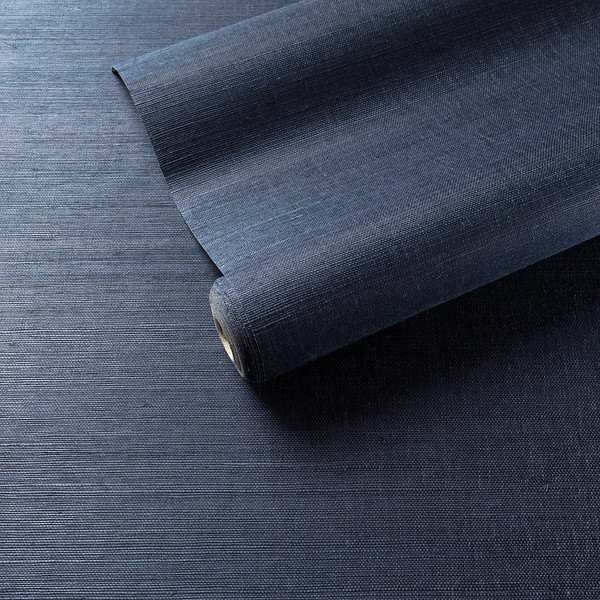Samoa Indigo Grasscloth Wallpaper | Annie Selke