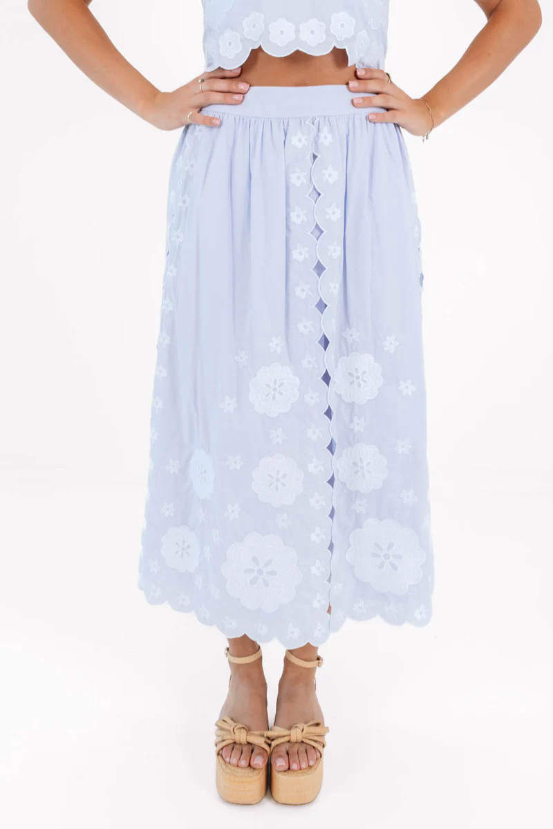 The Ember Midi Skirt - Periwinkle | The Impeccable Pig