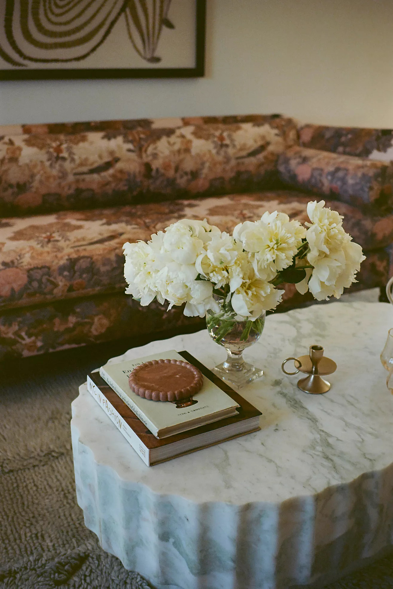 Jolie Oval 44" Marble Coffee Table | Anthropologie (US)
