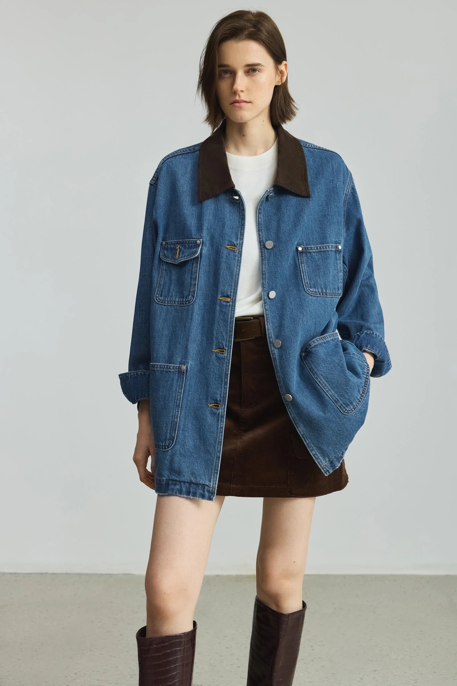 LILY Cotton Utility Denim Jacket | LILY Studio