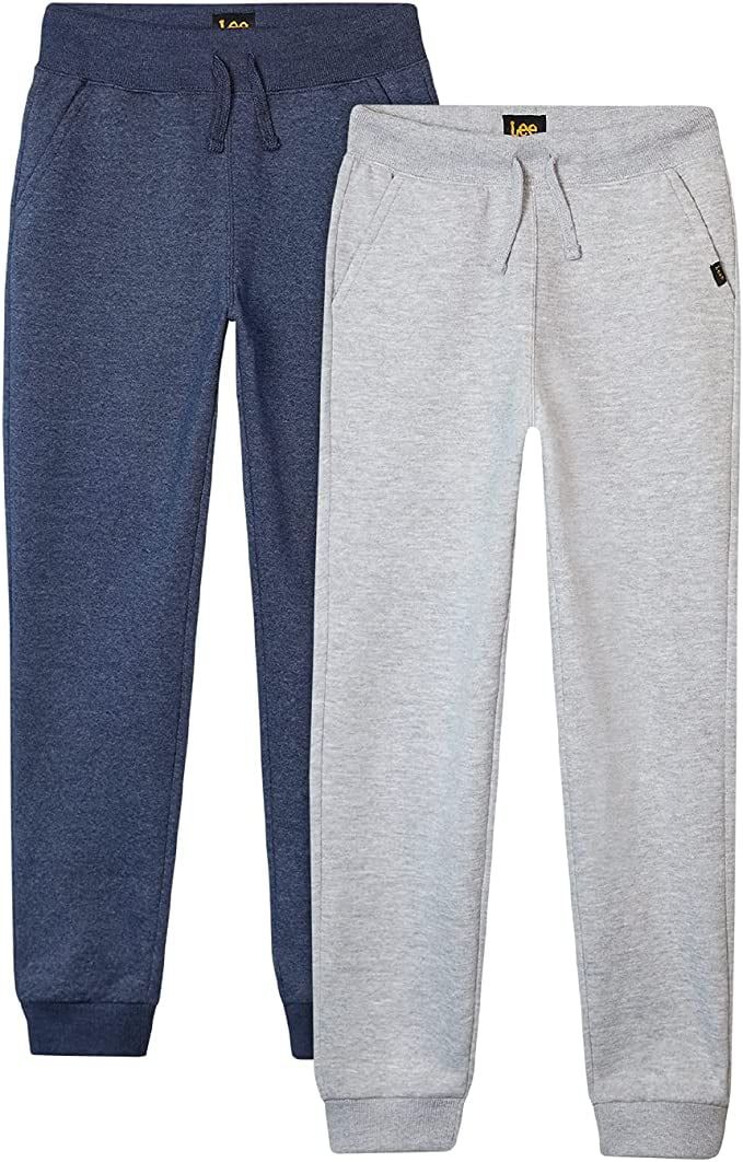 Lee Boys' Sweatpants - 2 Pack Basic Cozy Active Fleece Jogger Pants with Pockets (4-20) | Walmart (US)