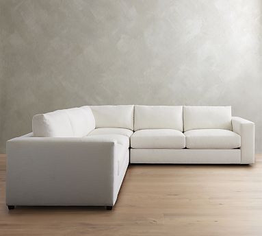 Carmel Wide Arm 3-Piece L-Shaped Sectional (113") | Pottery Barn (US)