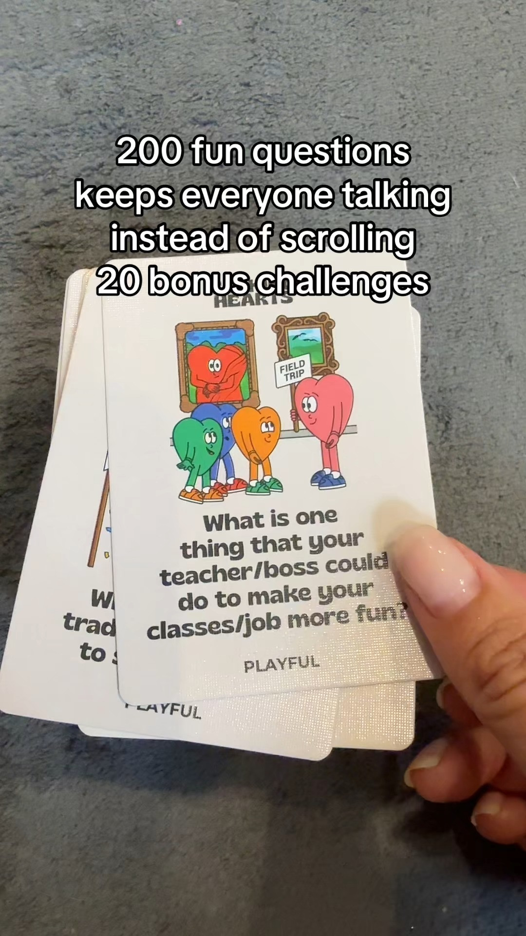 A sweet way to make family time more fun and meaningful.

Talking Hearts Conversation Cards are perfect for dinnertime, road trips, game nights, and screen-free bonding. With fun questions and little challenges, it helps families laugh, connect, and create simple moments that everyone can join in on.

#Family #Game #Cards #Bonding #Siblings 

 #LTKmomlife #LTKstorytime #LTKKids