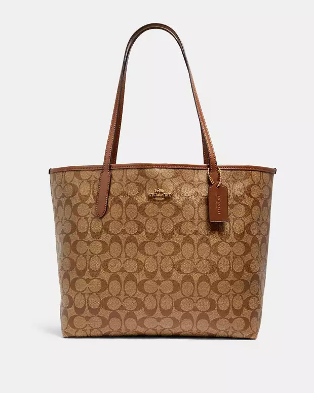 City Tote Bag In Signature Canvas | Coach Outlet US