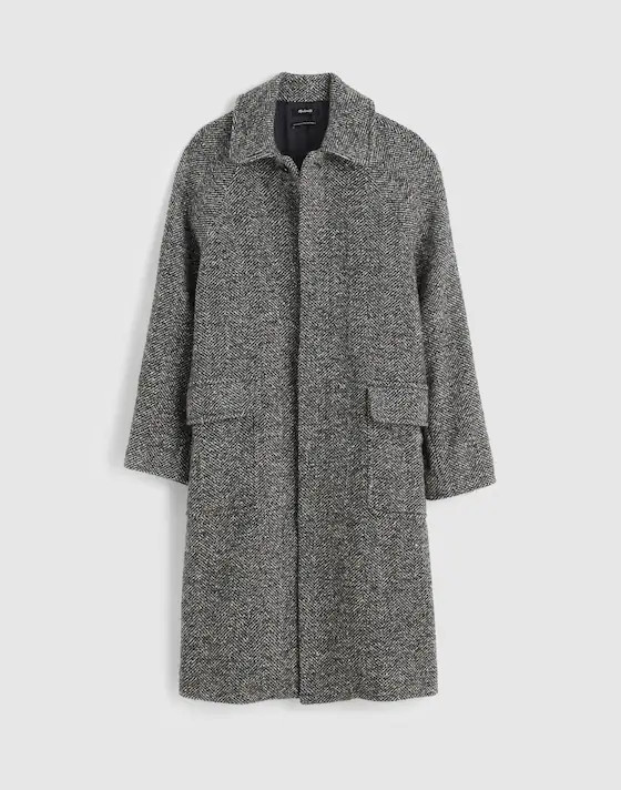 Balmacaan Overcoat in Italian Tweed | Madewell