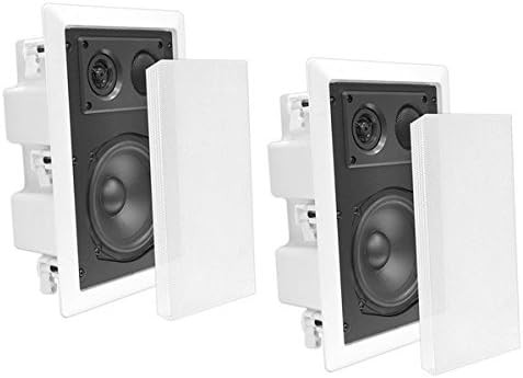 Pyle In-Wall / In-Ceiling Dual 5.25'' Enclosed Speaker Systems, 2-Way Flush Mount Stereo Speakers... | Amazon (US)
