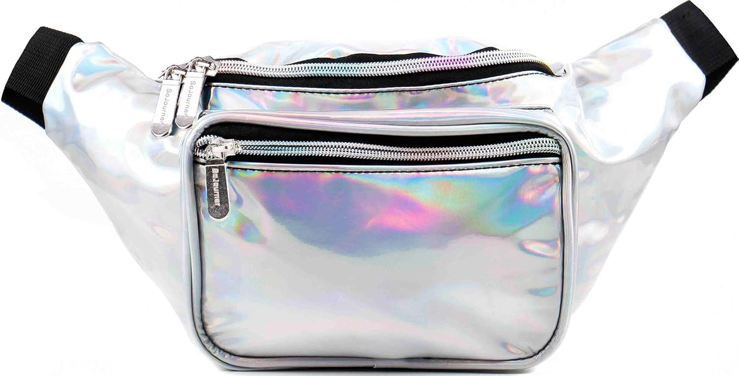 SoJourner Holographic Rave Fanny Pack - Packs for festival women, men | Cute Fashion Waist Bag Belt  | Amazon (US)