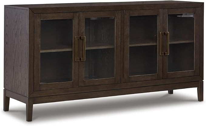 Signature Design by Ashley Burkhaus Traditional Dining Room Server with 2 Cabinets, Dark Brown | Amazon (US)