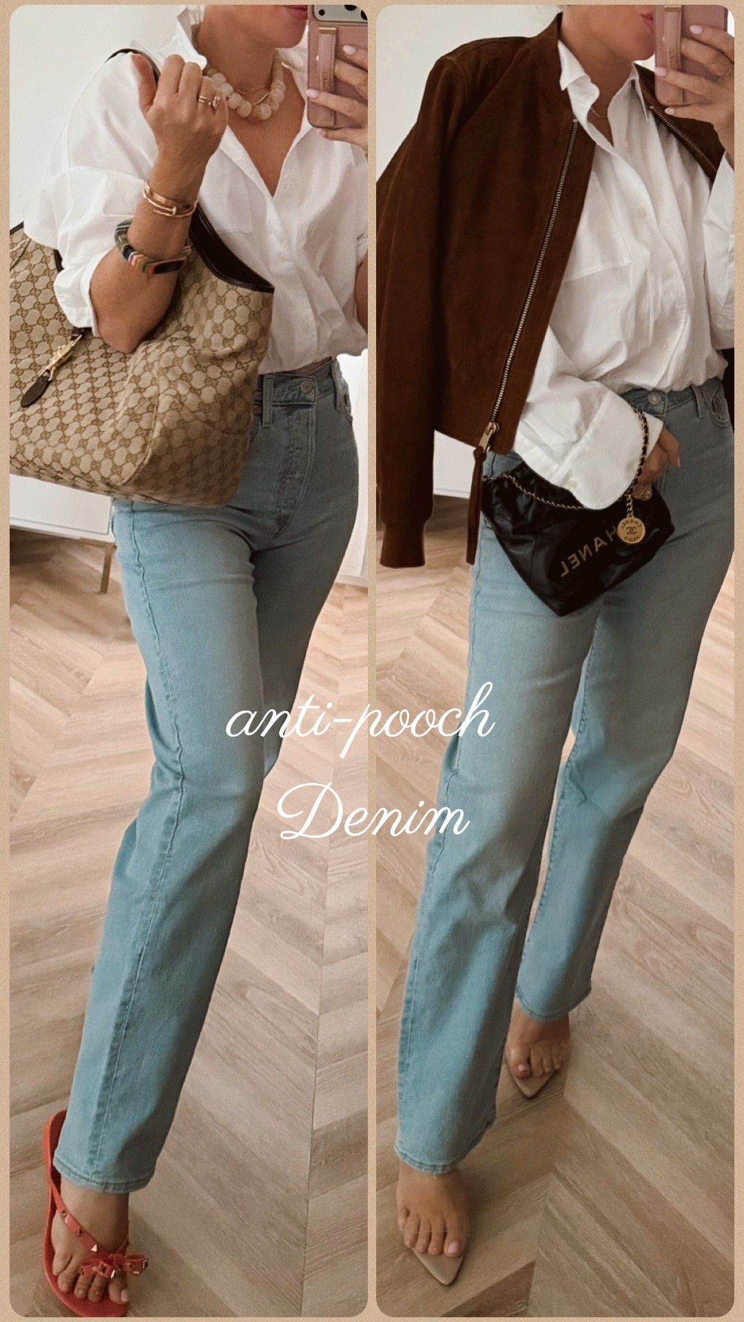 Best bum + anti-pooch jeans everyone’s talking about on SALE!🔥💯🍑!!!
I’m not kidding — I went back and ordered three more colors. Super stretchy, insanely comfortable, and the deep V back gives the best shape. They cinch the waist without giving that front pooch situation (you know what I mean).

They run pretty TTS but if you’re between sizes size up since the waist is more fitted.
So flattering. So good.🔥



stretchy shaping jeans. anti pooch jeans. high waisted flattering denim. deep V back jeans. tummy smoothing jeans. straight leg jeans. Denim. Spring style. OOTD. 


#LTKgrwm #LTKootd #LTKSaleAlert