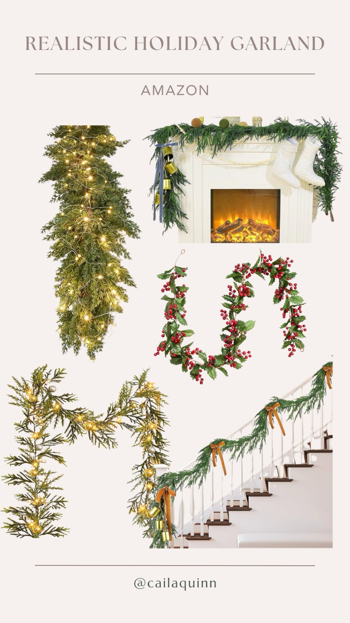 Realistic Christmas Garland from Amazon 

#LTKhome #LTKSeasonal #LTKHoliday