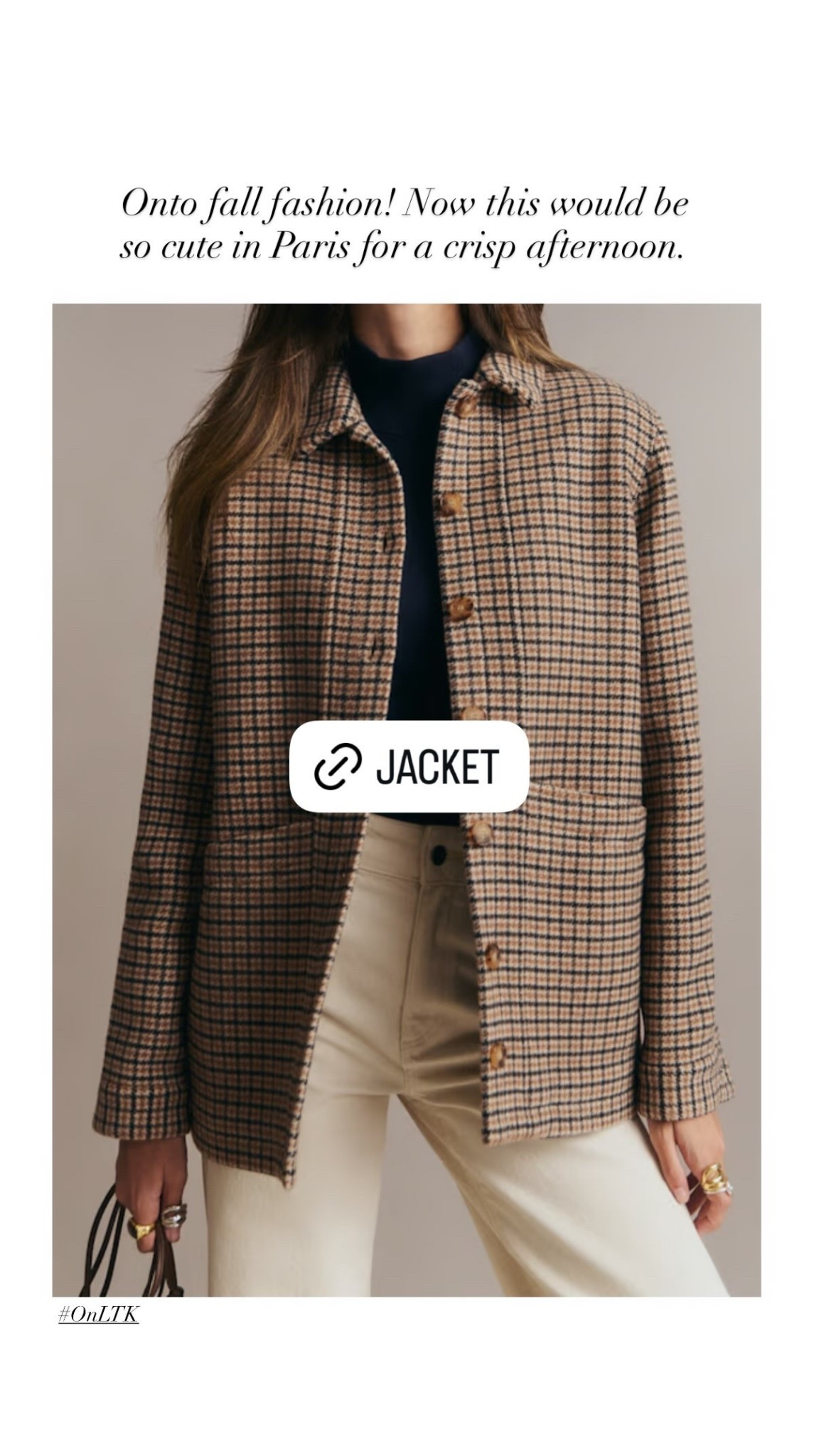 Onto fall fashion! Now this would be so cute in Paris for a crisp afternoon. Houndstooth jacket.

#LTKSeasonal #LTKstorytime #LTKWorkwear