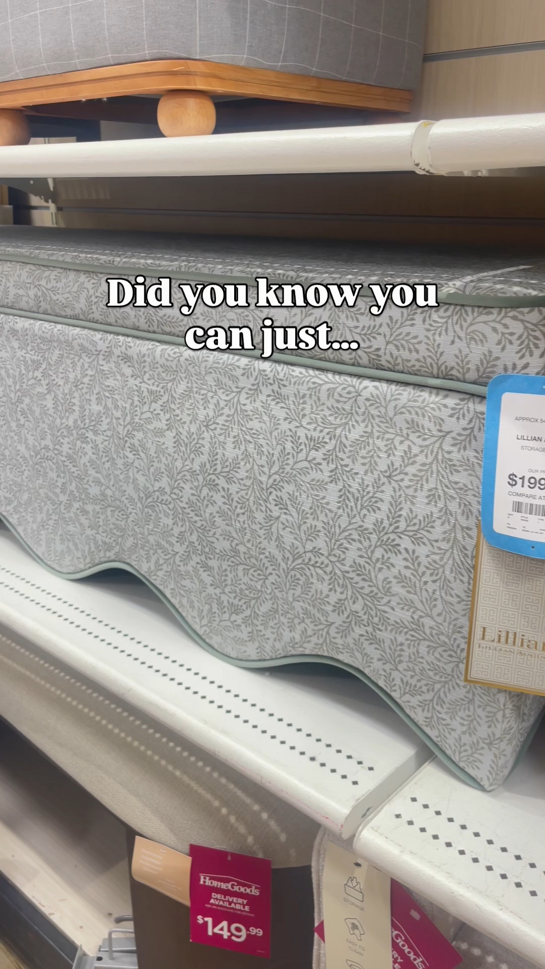 ✨ The custom looking storage bench everyone will ask about! 

• Scalloped detail = designer look
• Hidden storage keeps clutter out of sight
• Soft neutral print works with any decor
• Perfect for bedrooms, entryways & living rooms
• Looks high end without the high end price tag

One piece that adds style, storage, and charm! 

Say SHOP for info ✨

#DesignerLookForLess #CoastalHome #GrandmillennialStyle #StorageBench #HomeDecorFinds