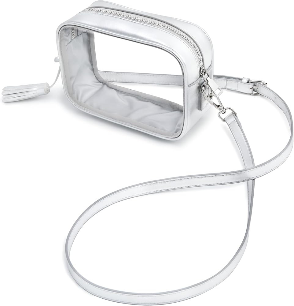Yarnic Clear Bag Stadium Approved, PVC Transparent Crossbody Purse Small Clear Crossbody Bag with... | Amazon (US)