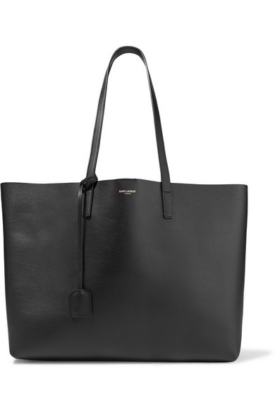 Saint Laurent - Shopper Large Textured-leather Tote - Black | NET-A-PORTER (US)